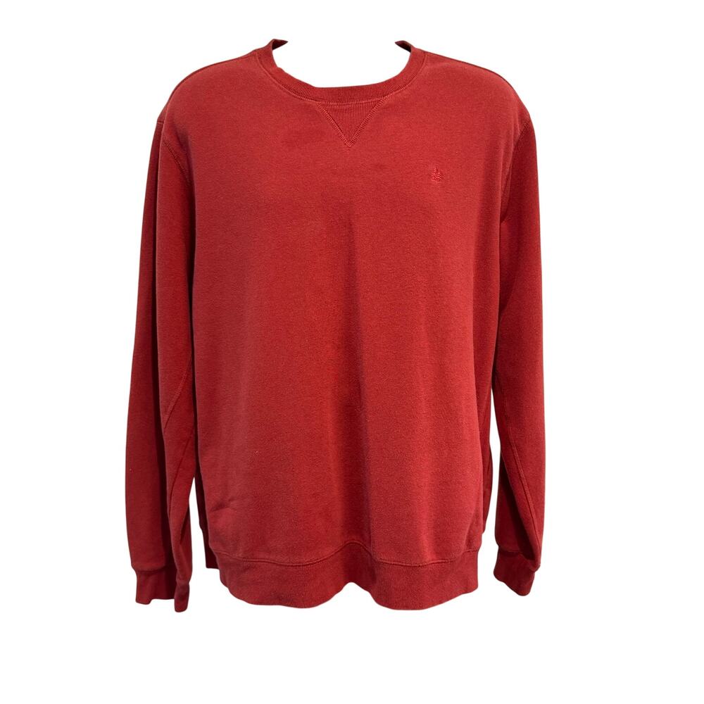 G.H. Bass & Co. Men's Fleece-Lined Crewneck Sweatshirt – Red